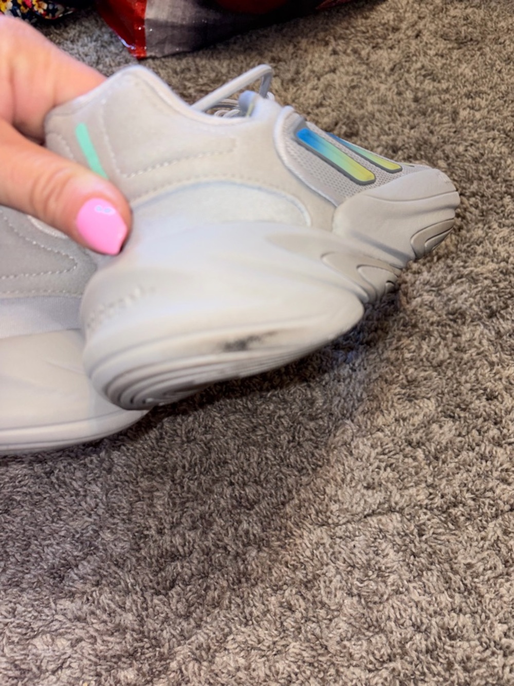 Adidas Ozelia Sneakers Women’s Size 7.5 Gray Mint Blue Chunky Dad Shoes - Picture 6 of 8